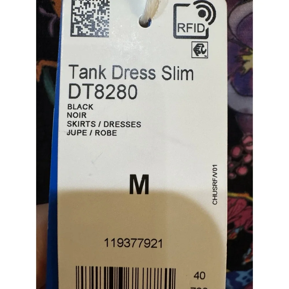 Adidas Originals "Poisonous Garden" floral print tank dress Size Medium Bodycon - Picture 6 of 13